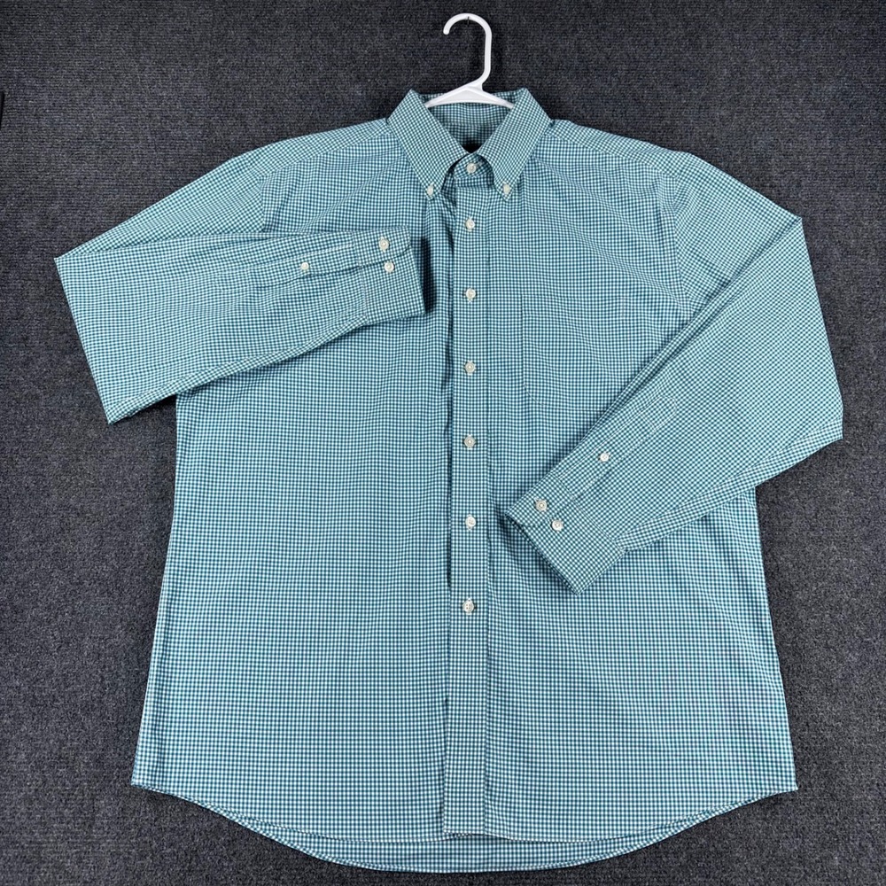 Jos. A. Bank Button Down Mens L Large Gingham Traveler's Tailored Fit Shirt - Picture 3 of 14